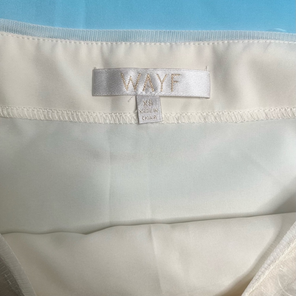 Anthropologie WAYF Cream Sequin Mini Skirt Size XS - Excellent Condition - Picture 8 of 12